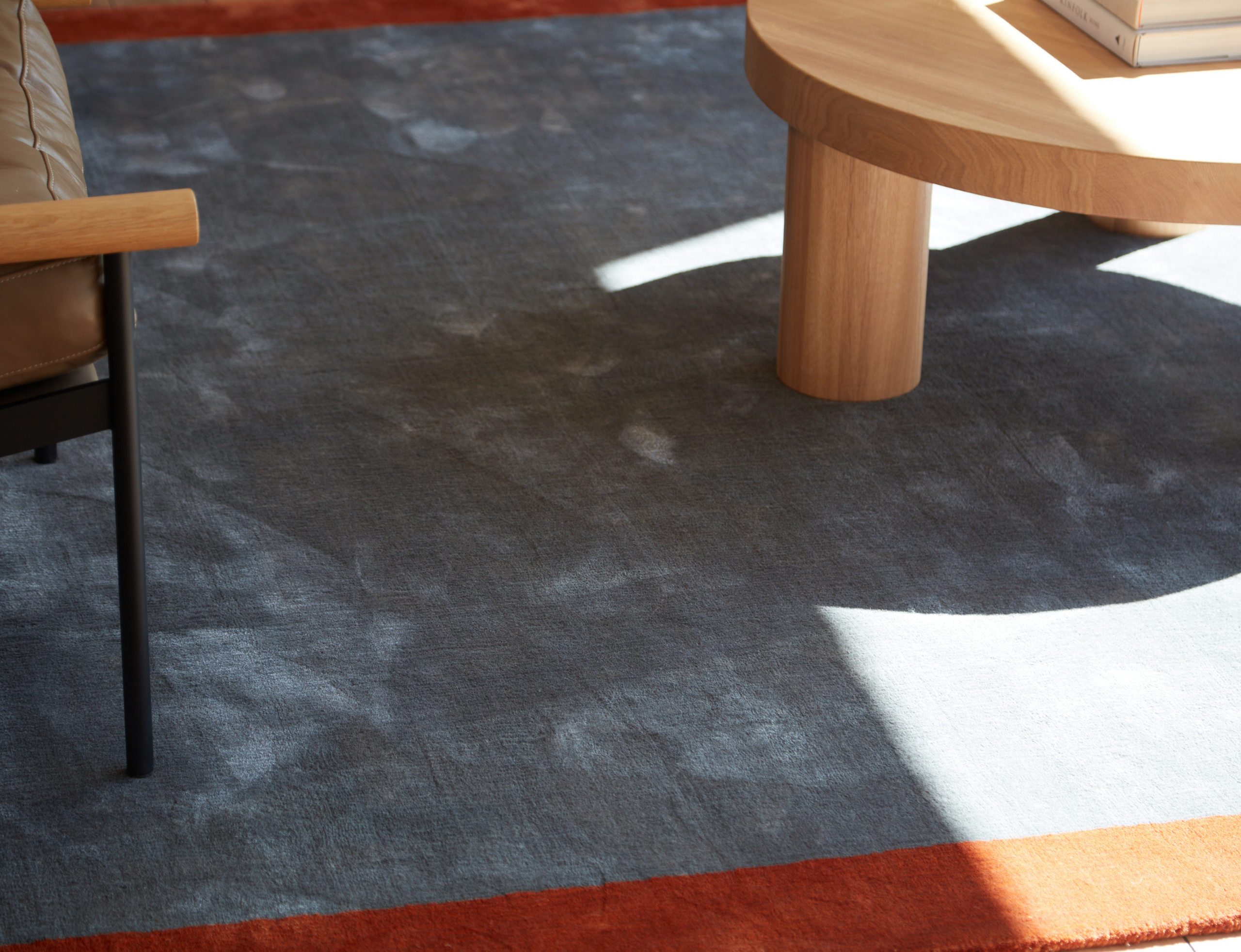 Bamboo Silk and Wool Stripe Rug Pewter & Marigold