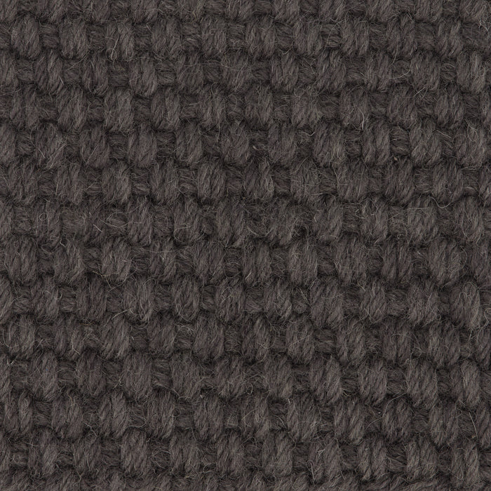 Basket Weave Wool Carpet Sample Charcoal