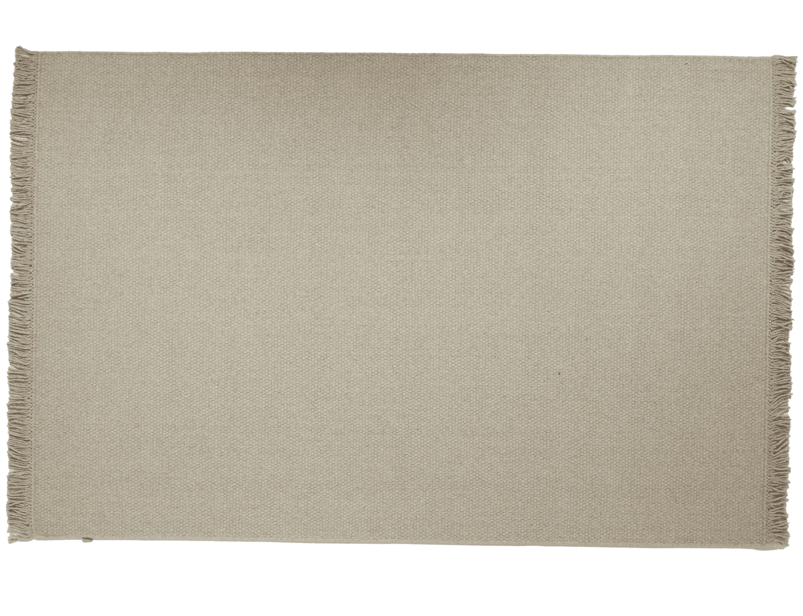 Basket Weave Wool with Tassel Rug Marl