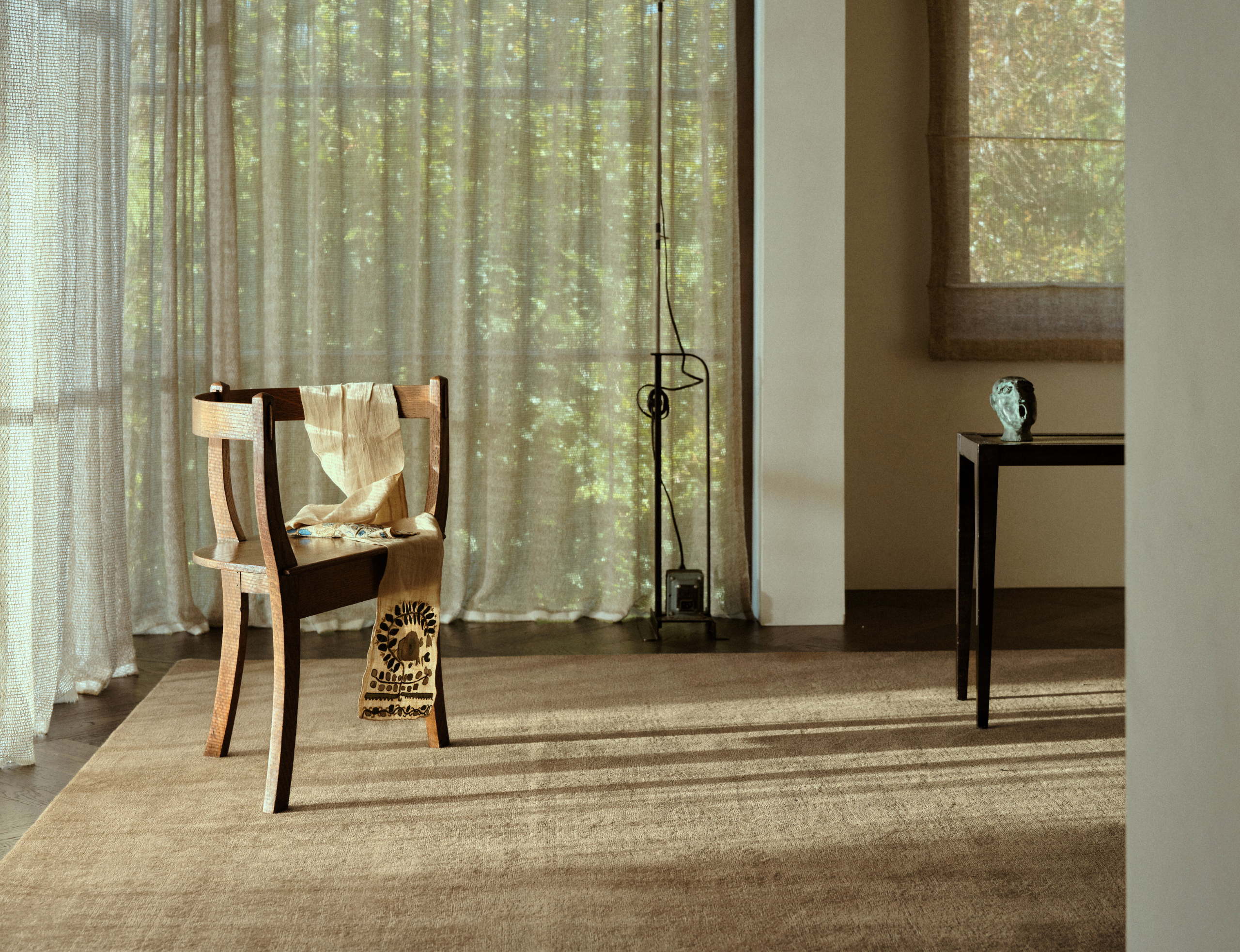 Tip Sheared Wool Rug Khaki