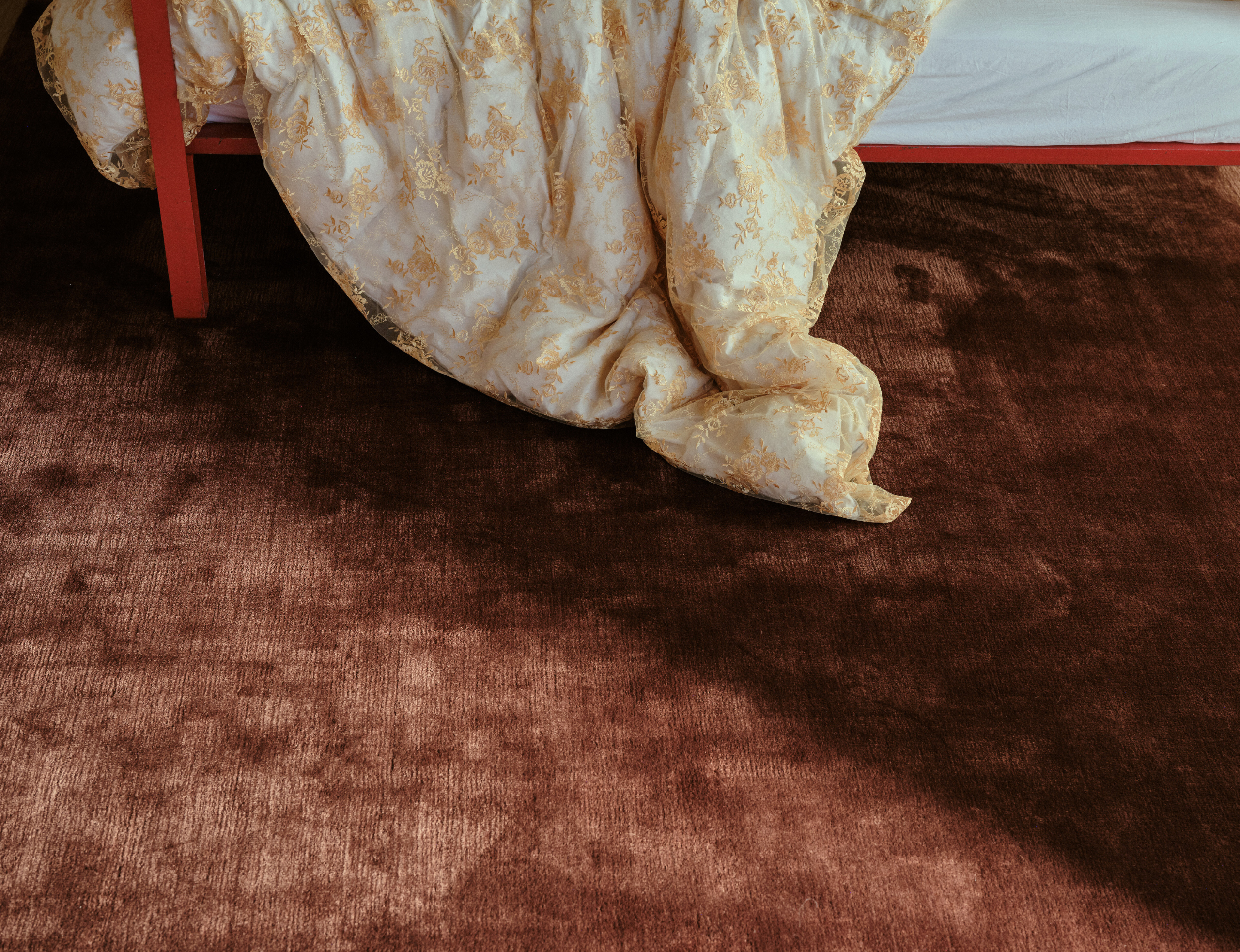 Bamboo Silk and Wool Rug Tobacco