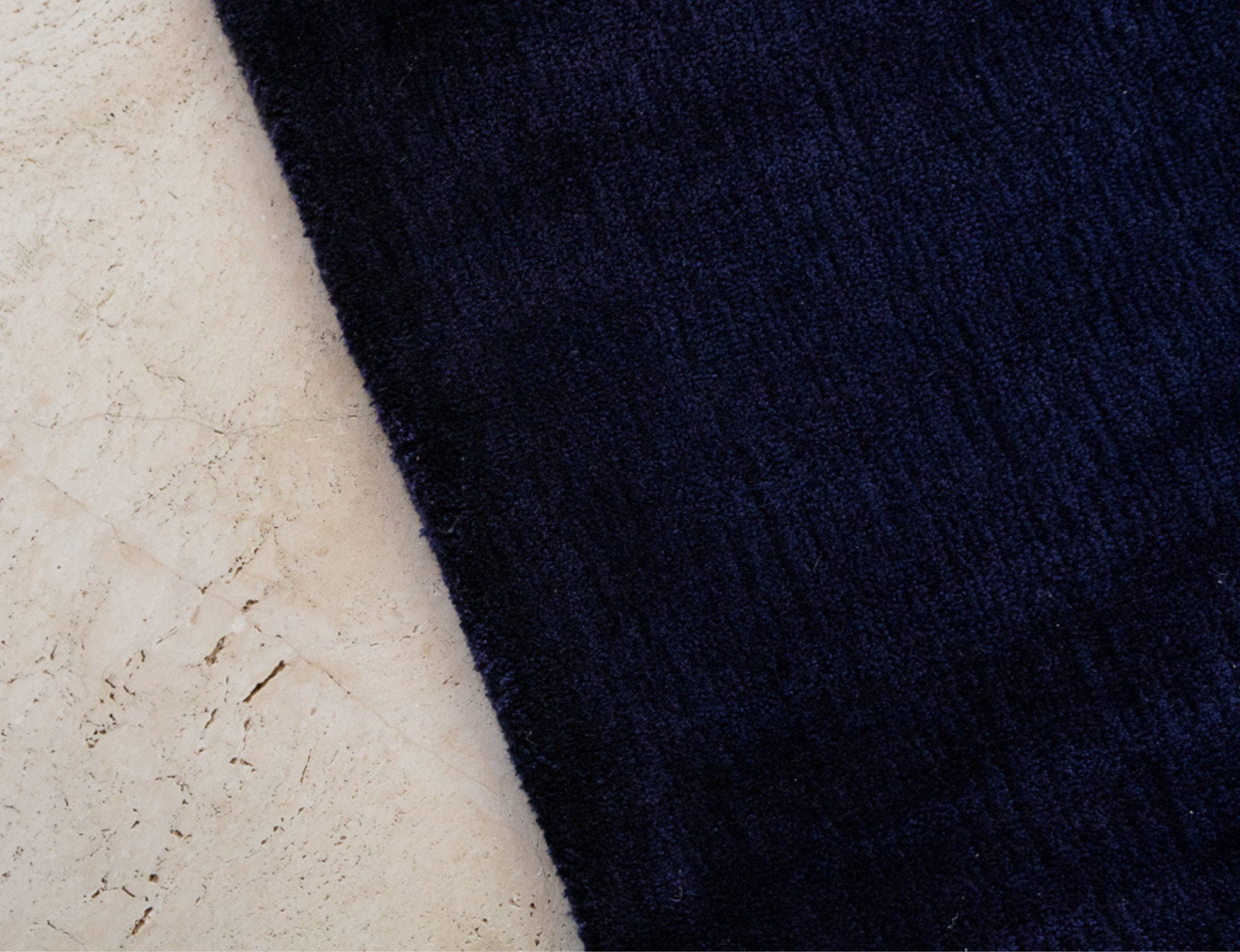 Bamboo Silk and Wool Rug Indigo