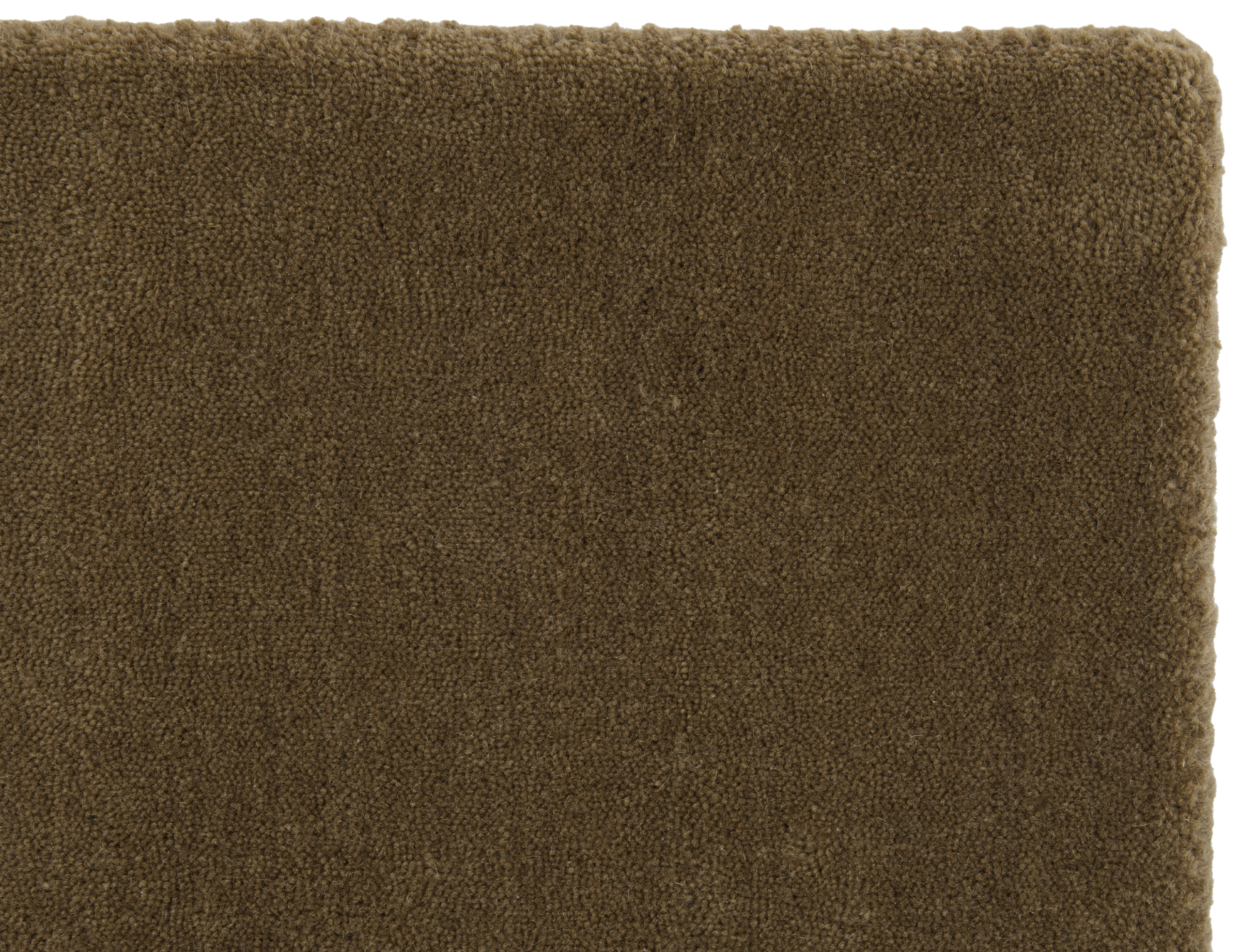 Cut Pile Wool Rug Khaki