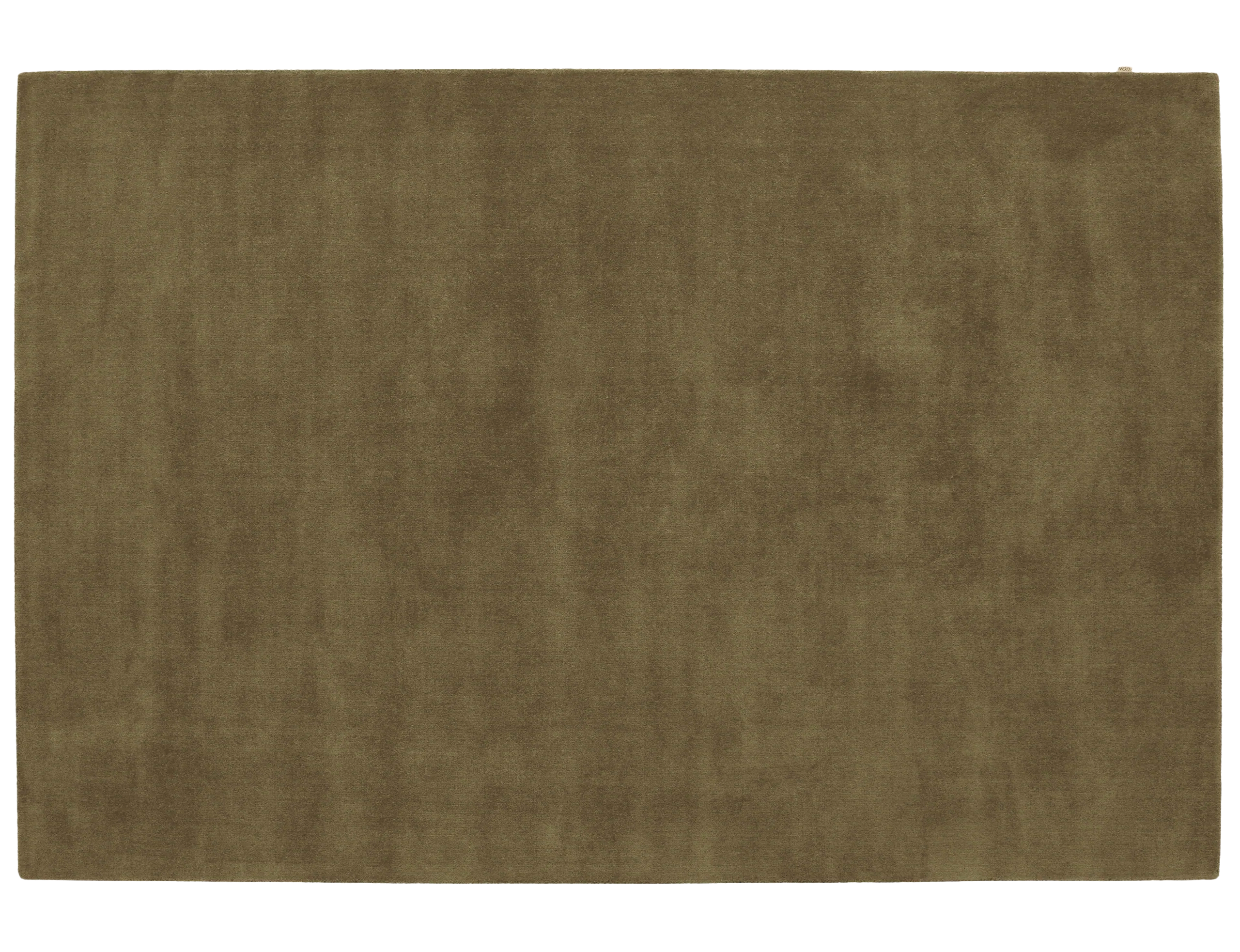 Cut Pile Wool Rug Khaki