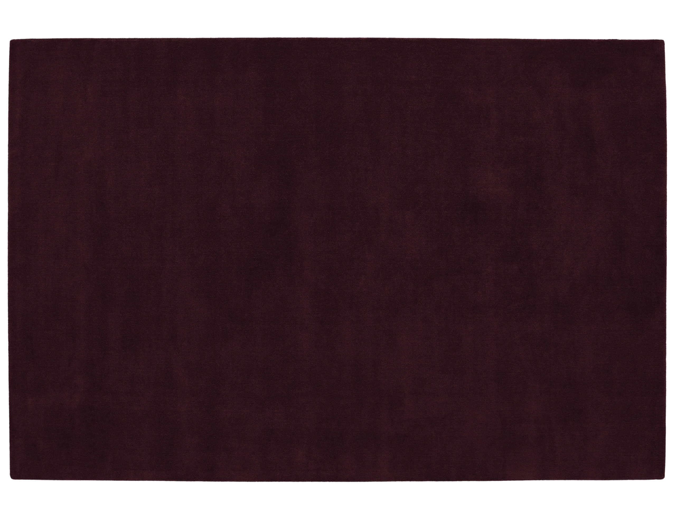 Cut Pile Wool Rug Aubergine