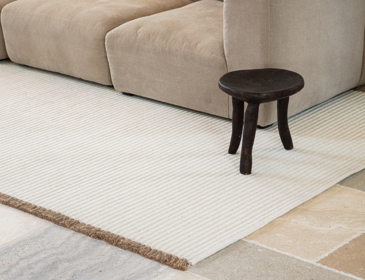 Tasselled Wool Rug Dove