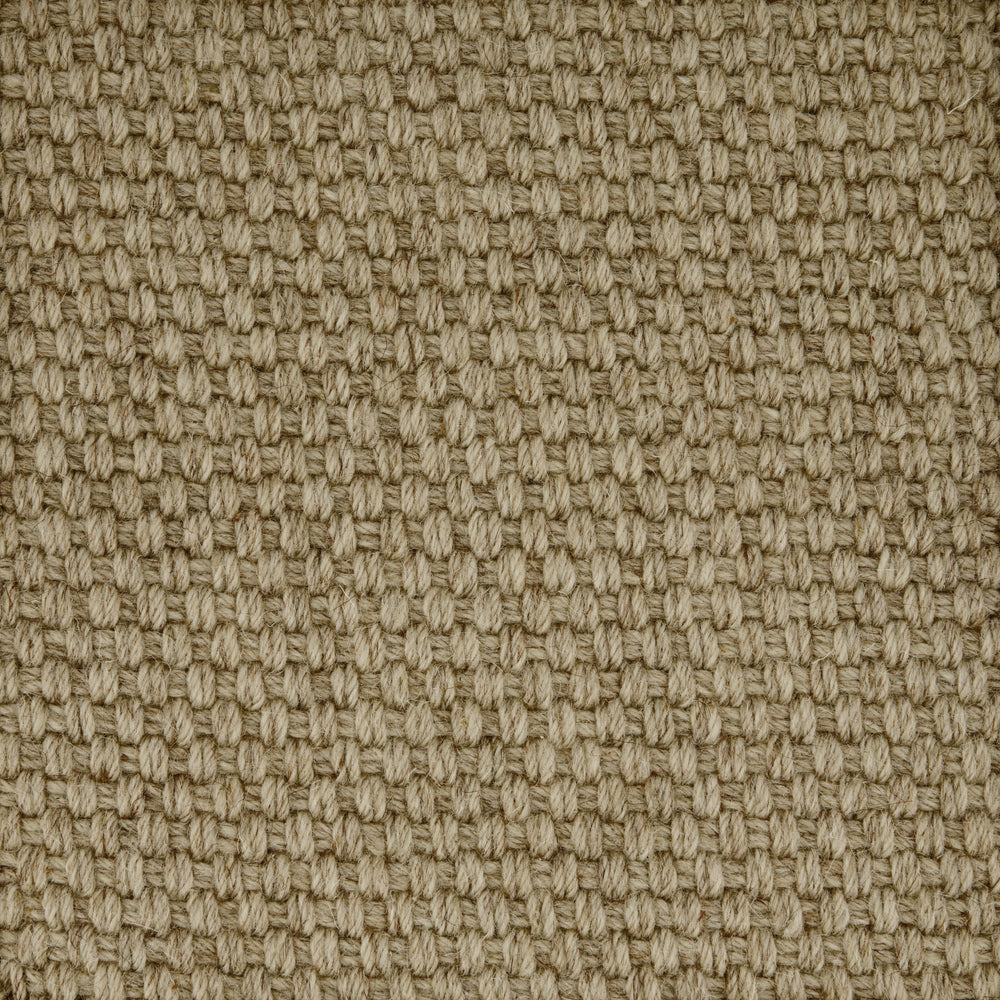 Basket Weave Wool Carpet Biscuit