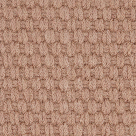 Basket Weave Wool Carpet Sample Blush
