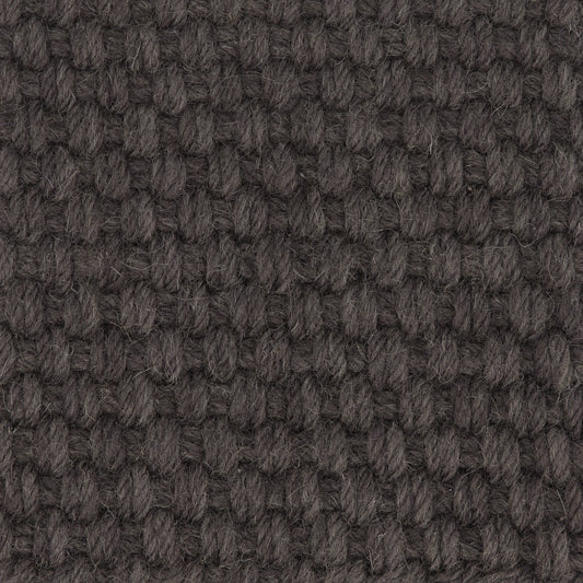 Basket Weave Wool Carpet Sample Charcoal