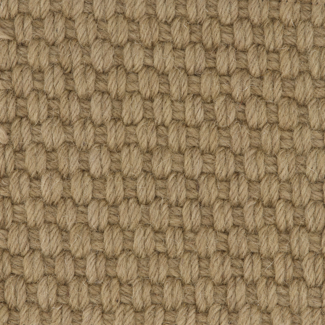 Basket Weave Wool Carpet Sample Linen