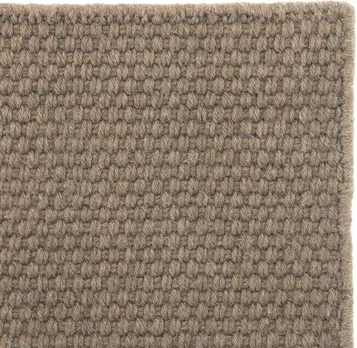Basket Weave Rug Wool Sample Mink