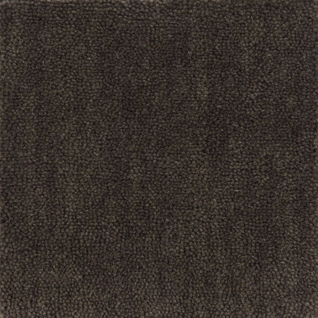 Cut Pile Wool Carpet Sample Charcoal