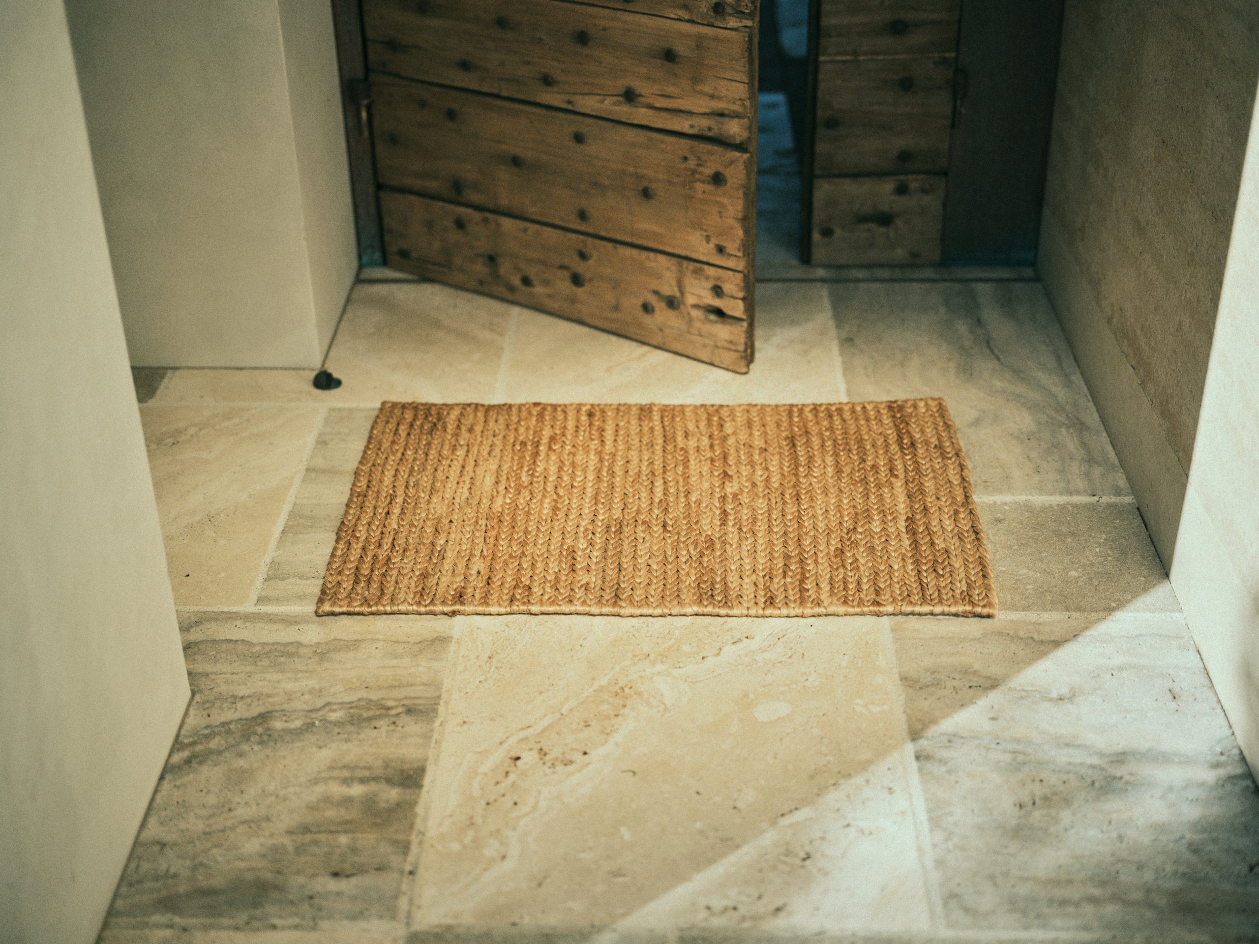 Pony Braid Jute Entrance Mat Natural