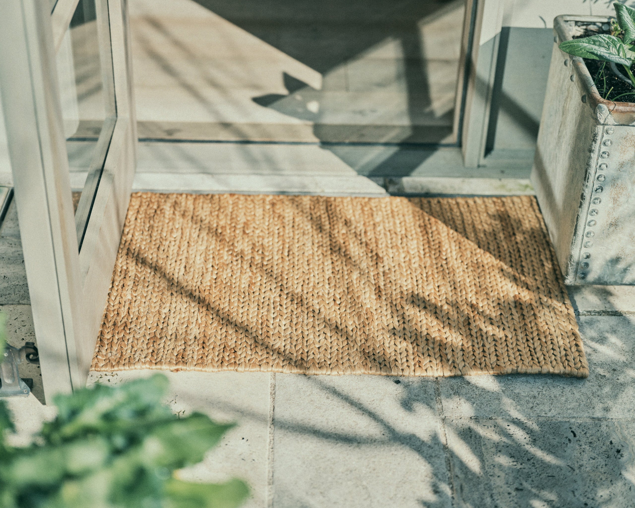 Pony Braid Jute Entrance Mat Natural