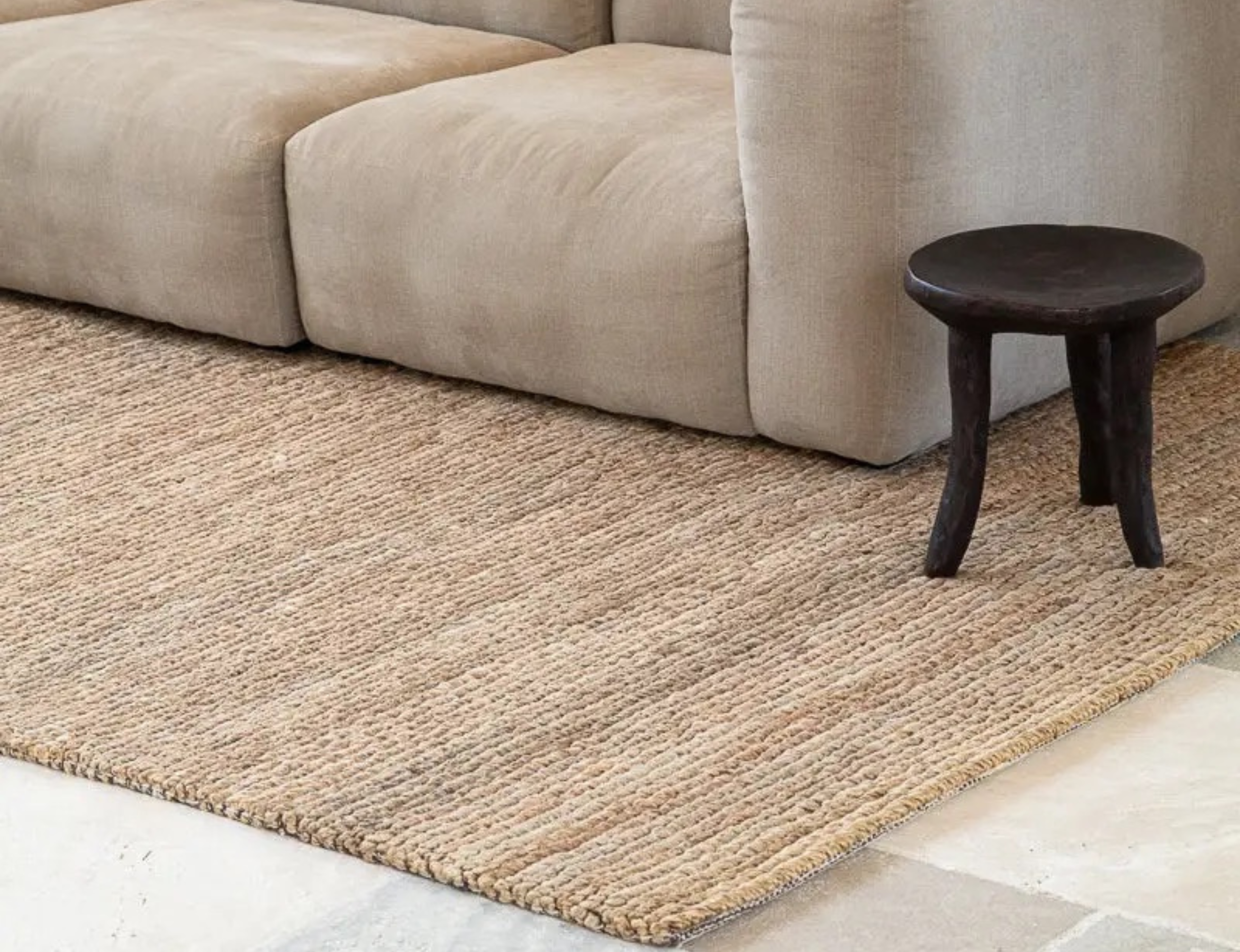 Looped Jute Rug Natural