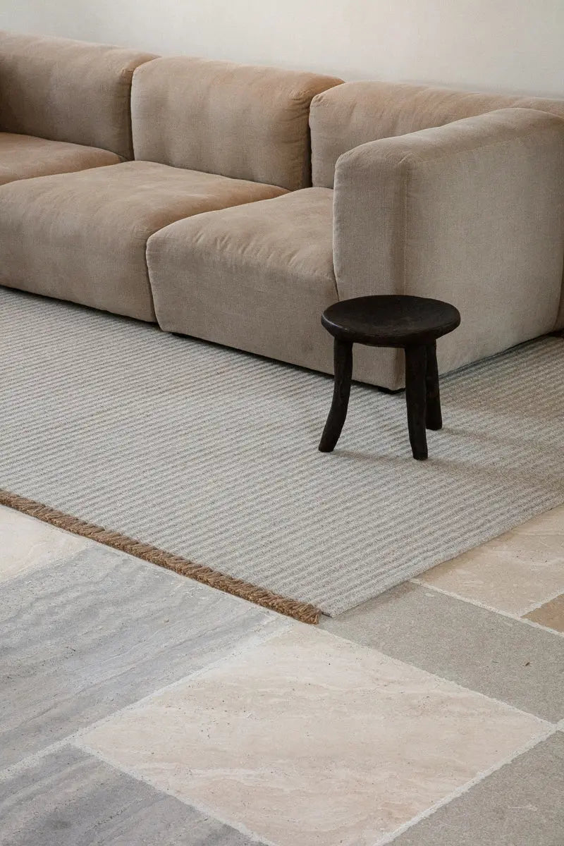 Tasseled Wool Marle Grey - NODI HANDMADE RUGS