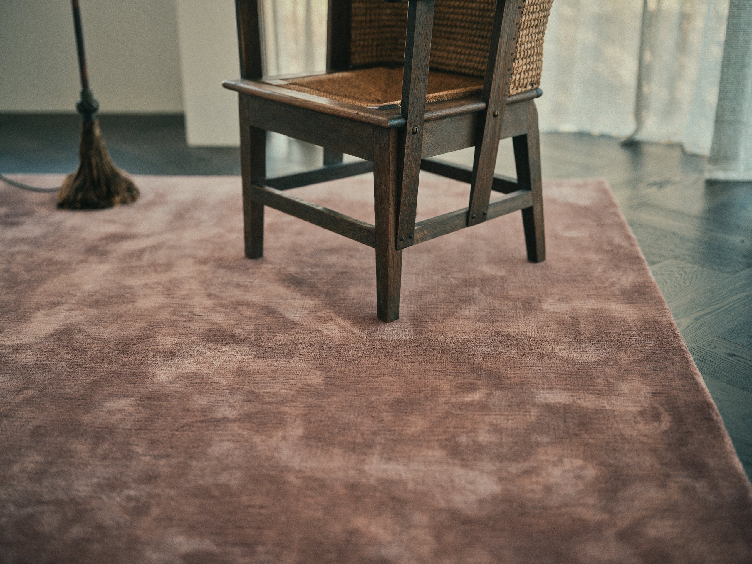 Bamboo Silk and Wool Rug Rosewood