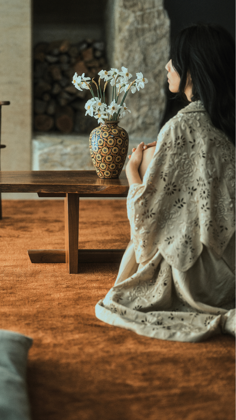 Experience the warmth and texture of natural fibres underfoot.