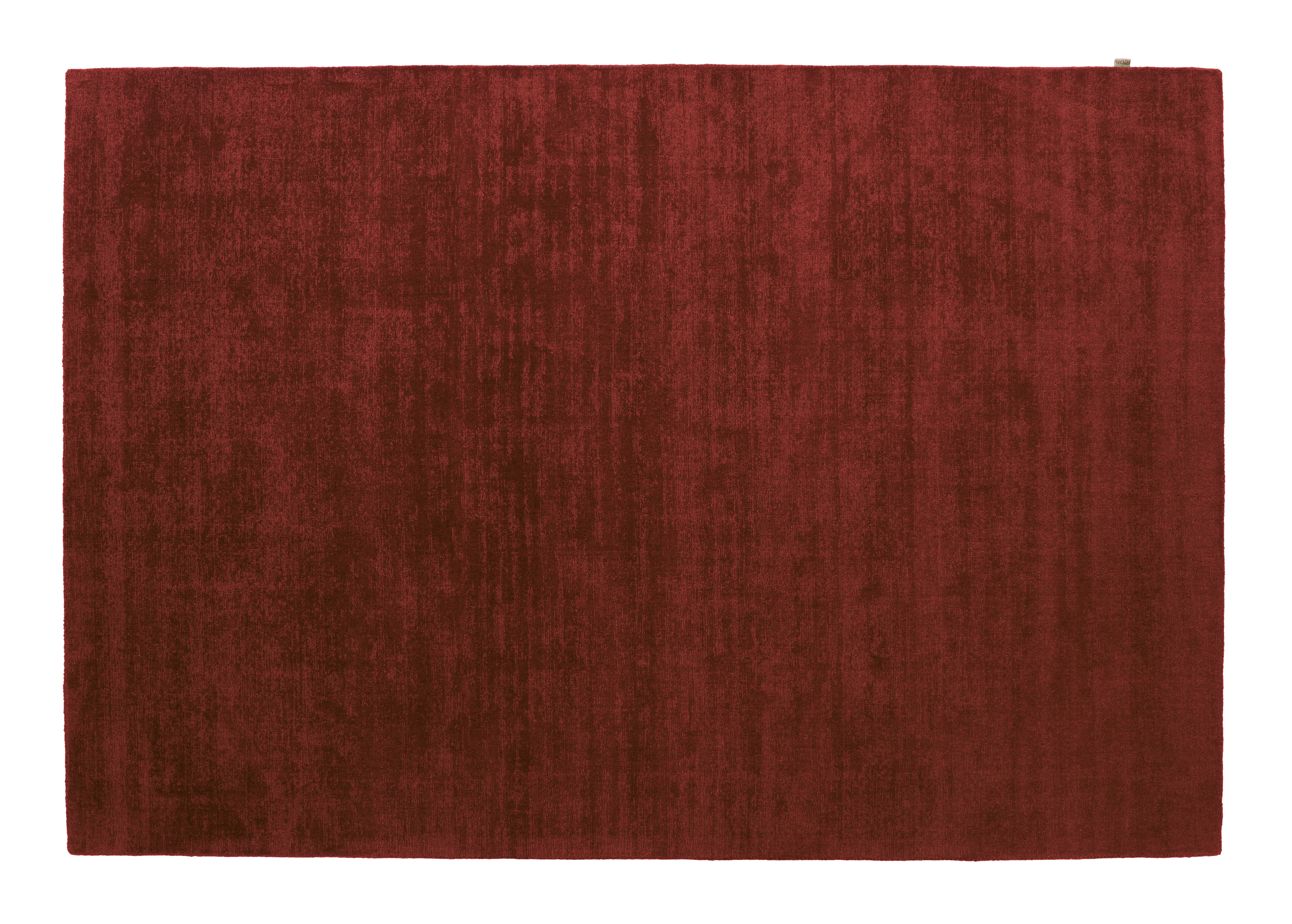 Nodi Tip Sheared Wool Rug Brick