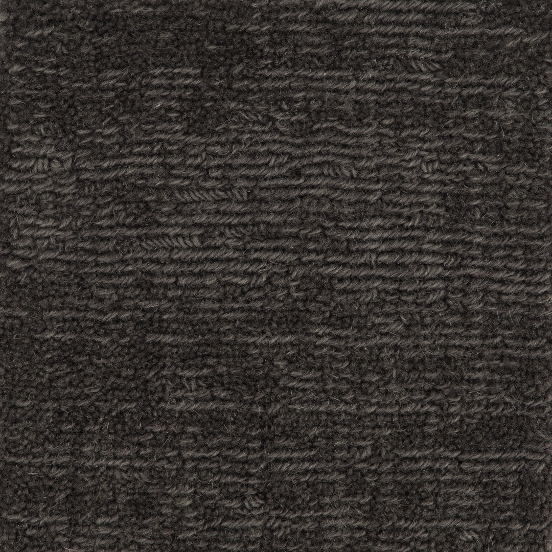 Tip Sheared Wool Rug Sample Charcoal