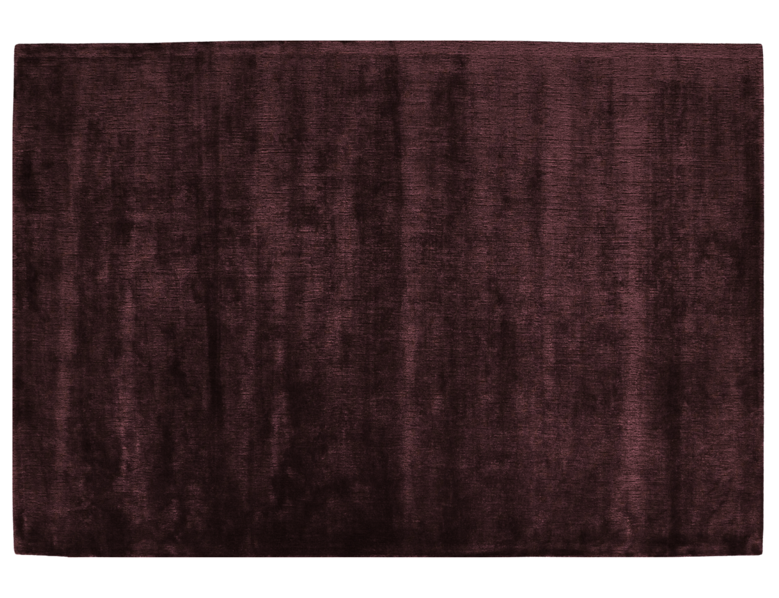 Bamboo Silk and Wool Rug Aubergine