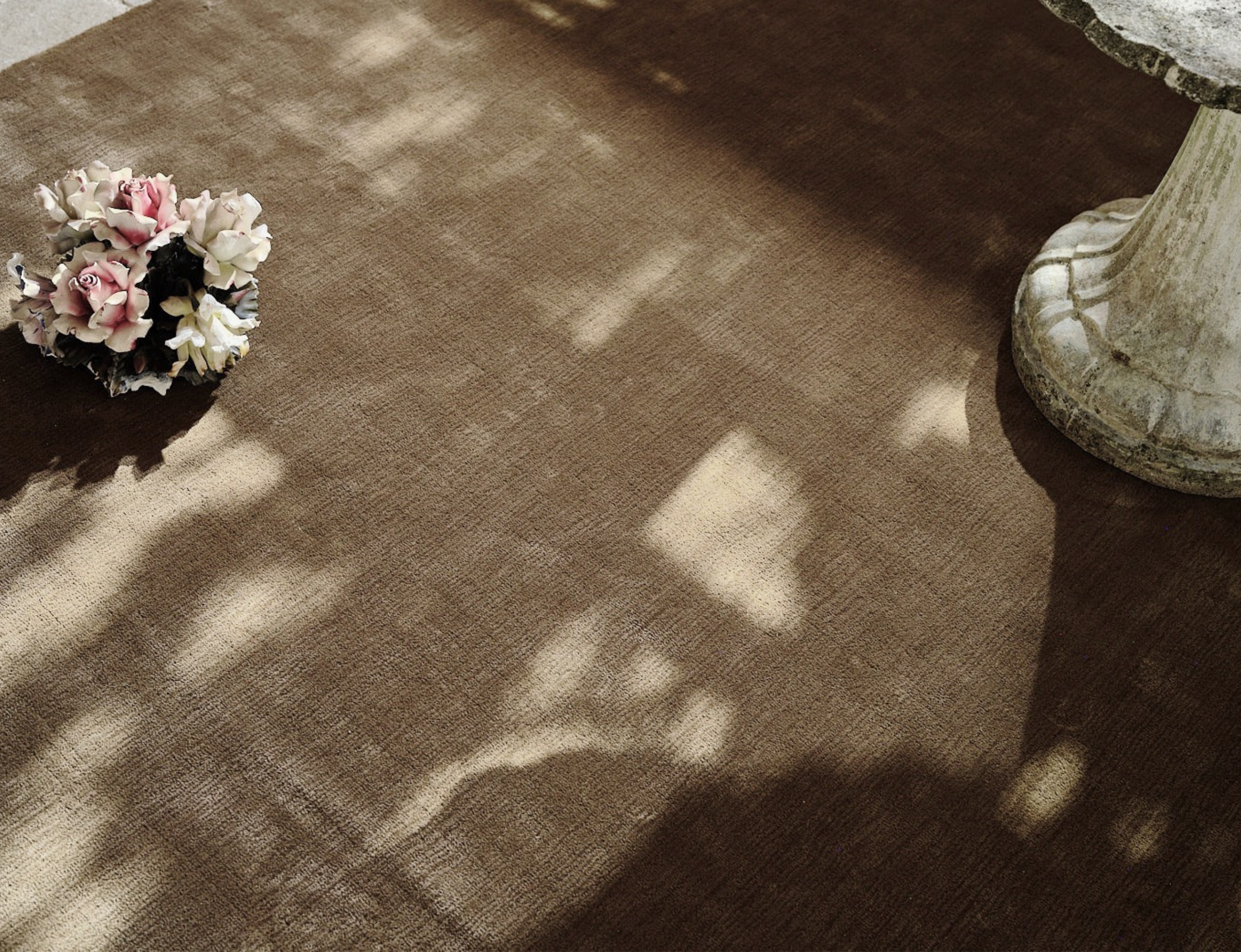 Bamboo Silk and Wool Rug Khaki