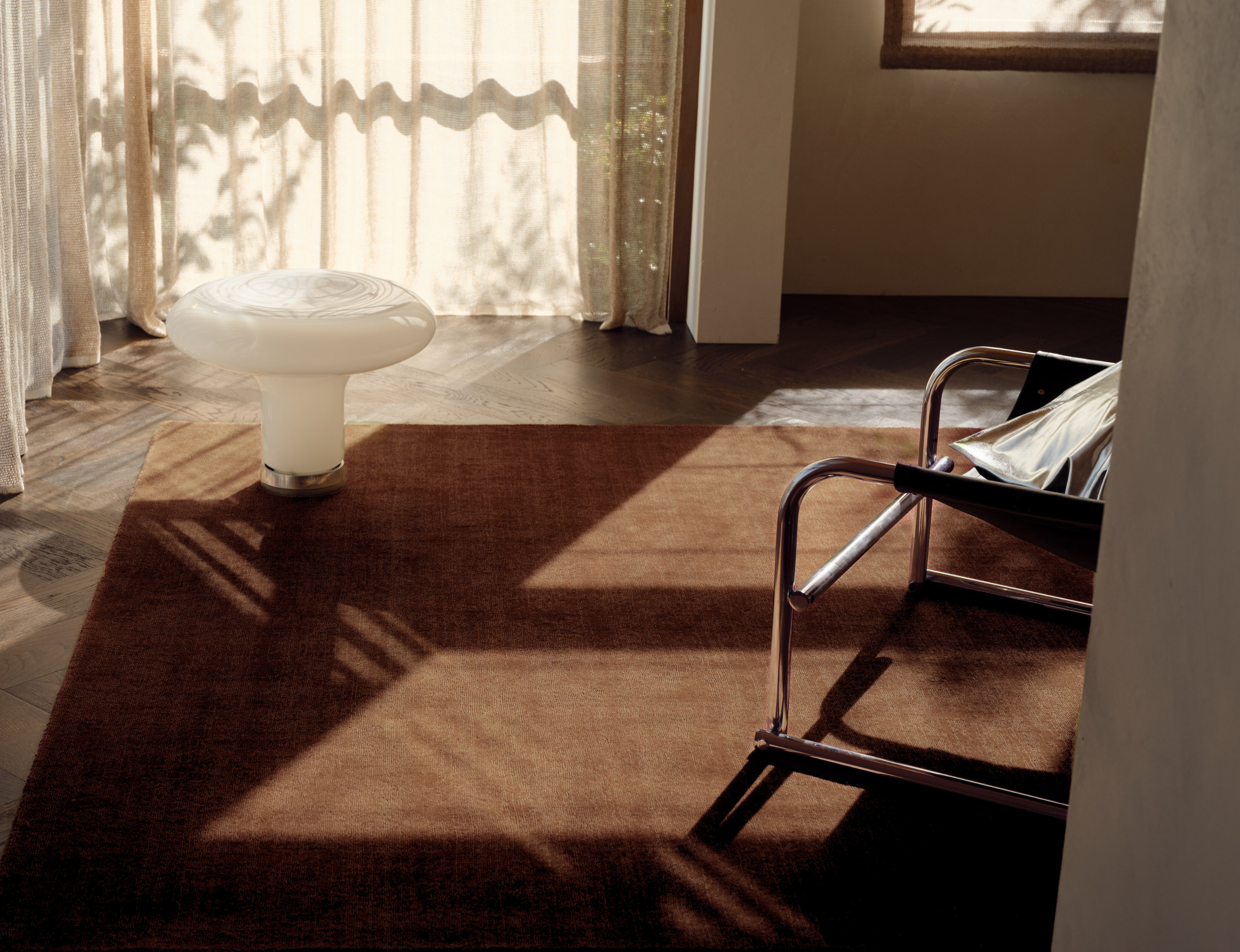 Tip Sheared Wool Rug Tobacco