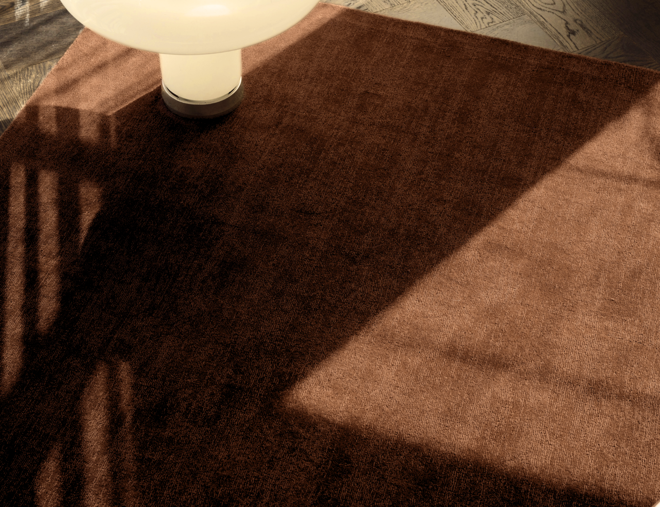 Tip Sheared Wool Rug Tobacco
