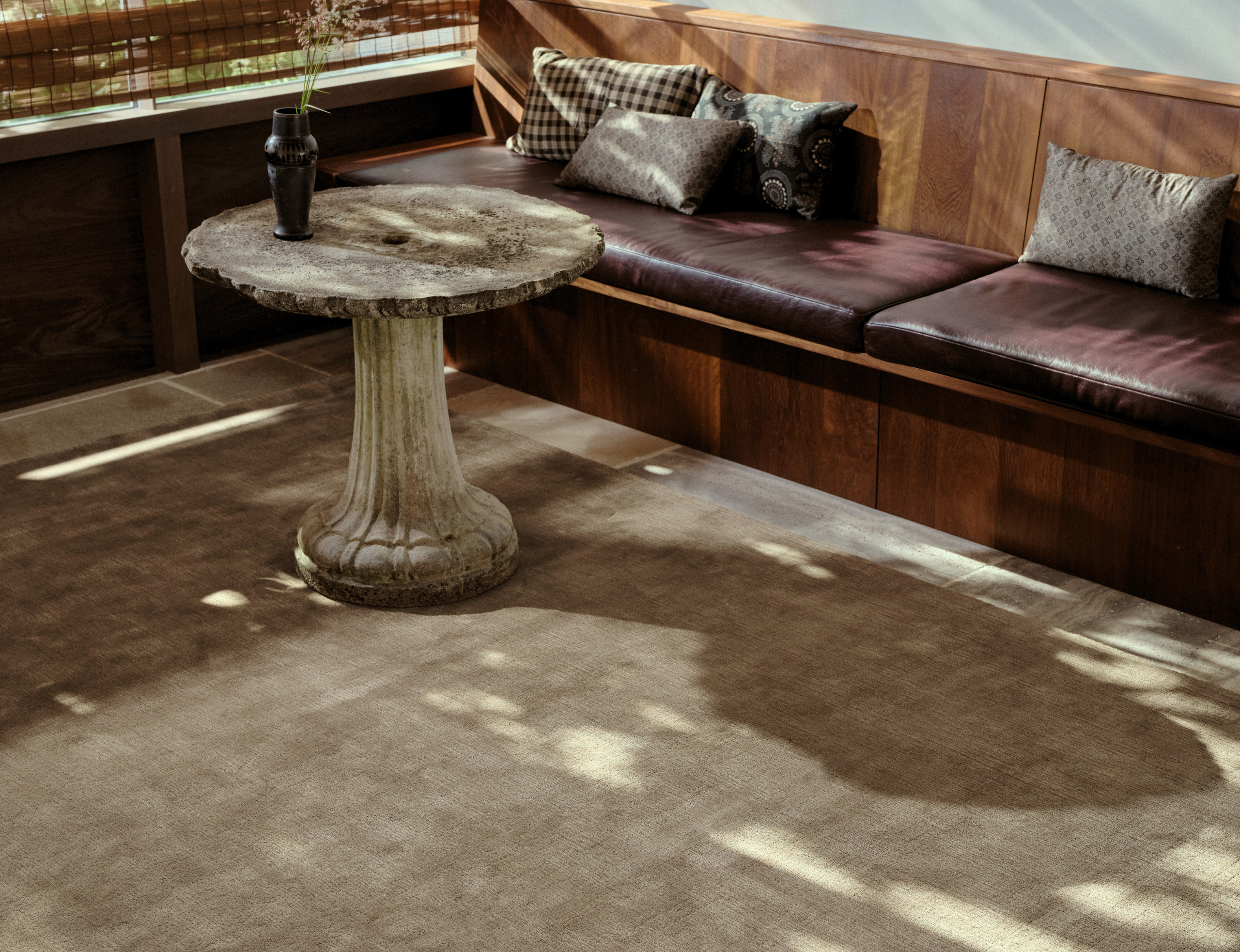 Bamboo Silk and Wool Rug Khaki