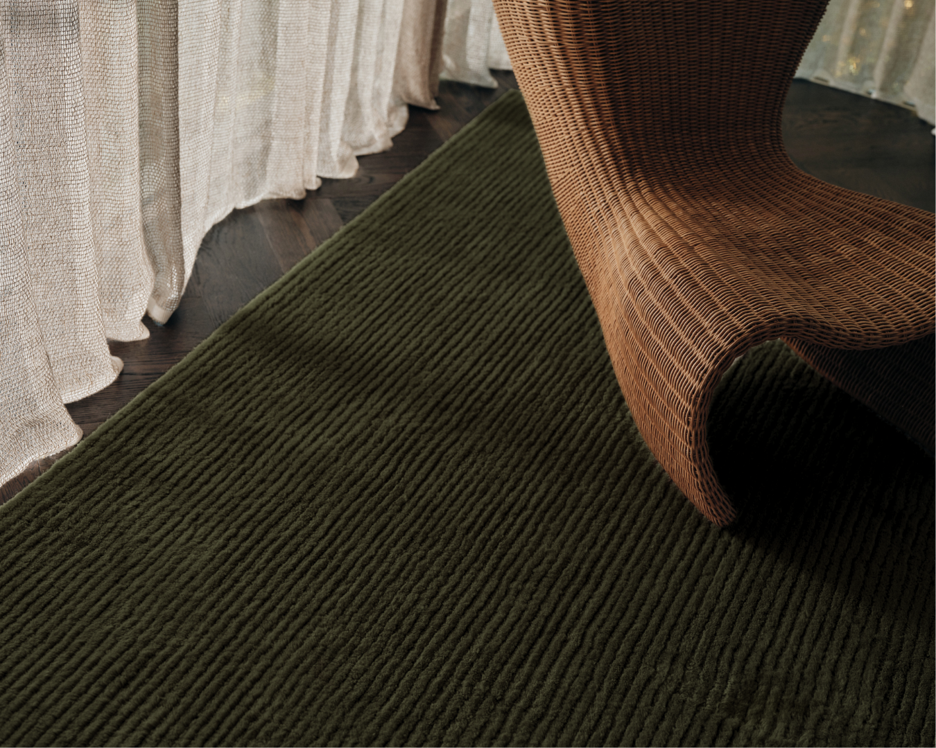 Wale Weave Rug Moss