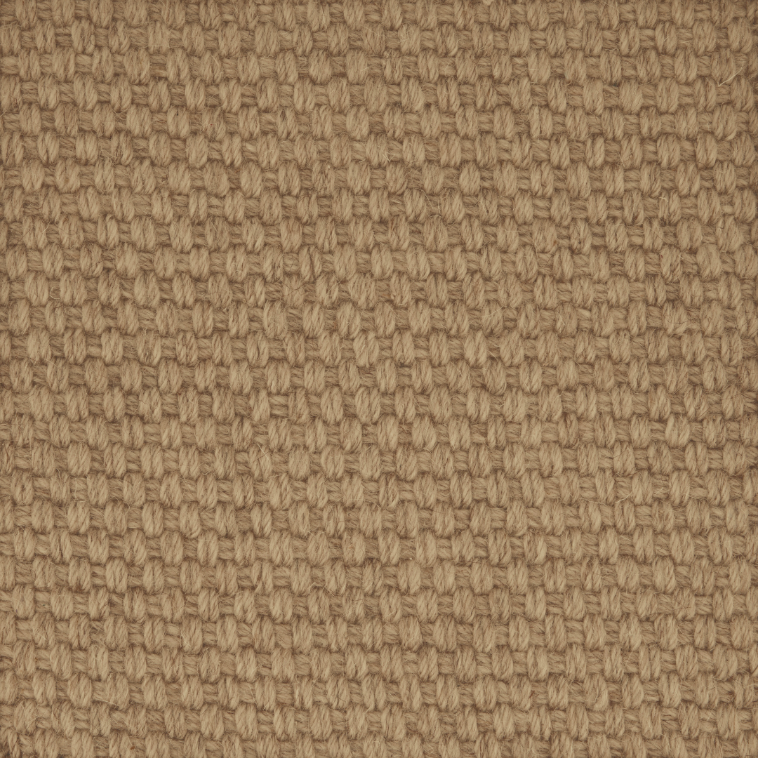 Basket Weave Wool Carpet Sample Nutmeg